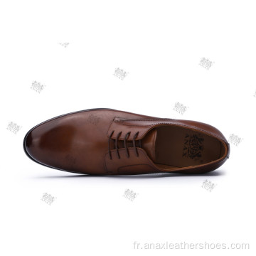 Chaussures de bureau habillées en cuir à lacets pour hommes